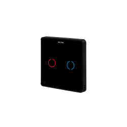 HE-TPS02-SK Touch Panel Switch, Z-Wave Plus v2 700-serien, 2 knapper, 2x indgange, 2x 5A udgange